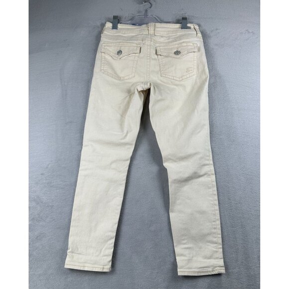 Seven7 Skinny Jeans Starlette Crop Womens Size 6 Mid Rise Denim Stretch Tan - Picture 2 of 12